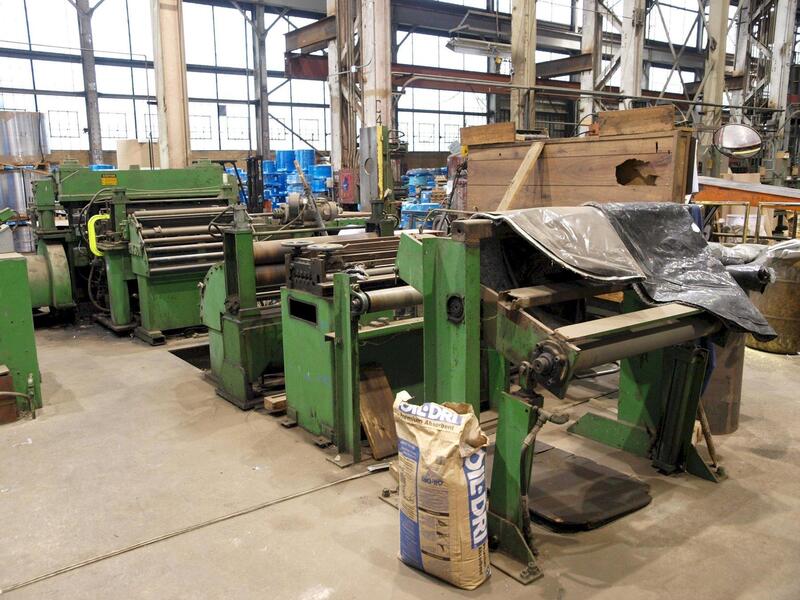 36" x .04" Paxson/Littell Cut-to-length Line, 30000 lb., hold down stand - Image 1
