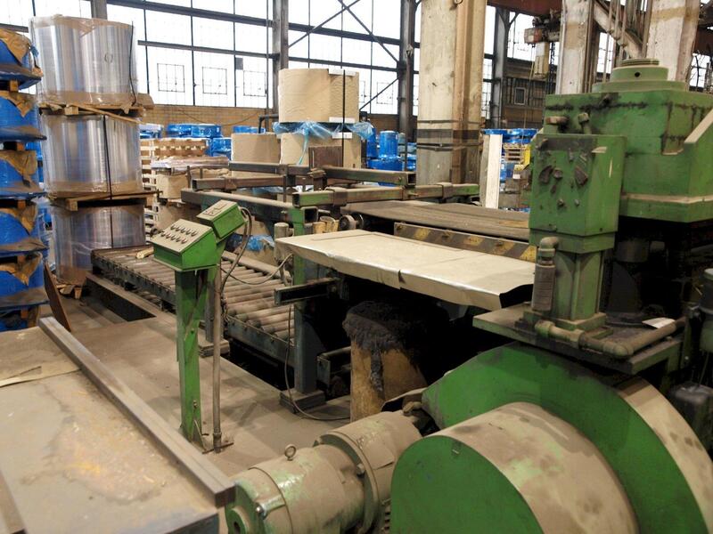 36" x .04" Paxson/Littell Cut-to-length Line, 30000 lb., hold down stand - Image 2