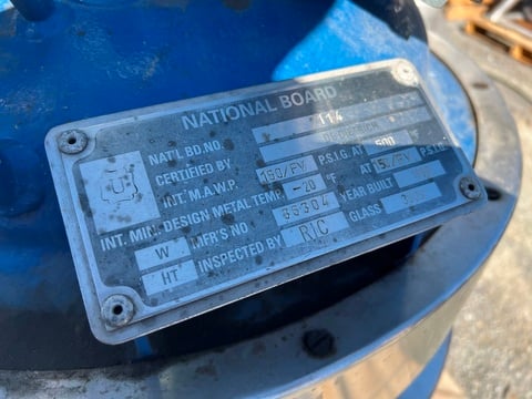 20 gallon DeDietrich reactor, glass lined, 150 psi, jacketed, agitation, 1999 - Image 6