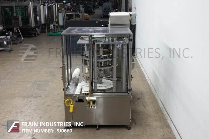 New England #NEPMT/TC-2, 3 head Stainelsss Steel rotary chuck capper, mounted on Stainless Steel frame with - Image 4