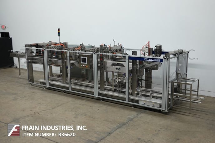 Hartness #875, automatic intermittent motion Stainless Steel case packer, up to 35 cycles per minute, mounted - Image 5