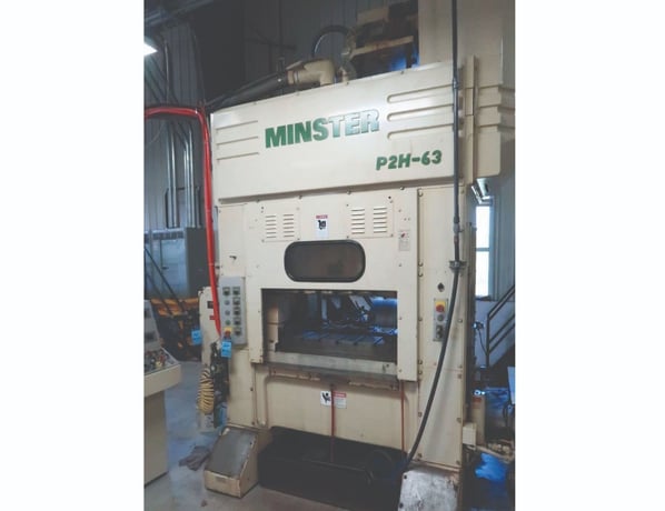 71 Ton, Minster #P2H-63-39, high speed press, 1.97" stroke, 2.95" adj., 400 SPM, 39.4" x 24.8" bed, Minster - Image 1