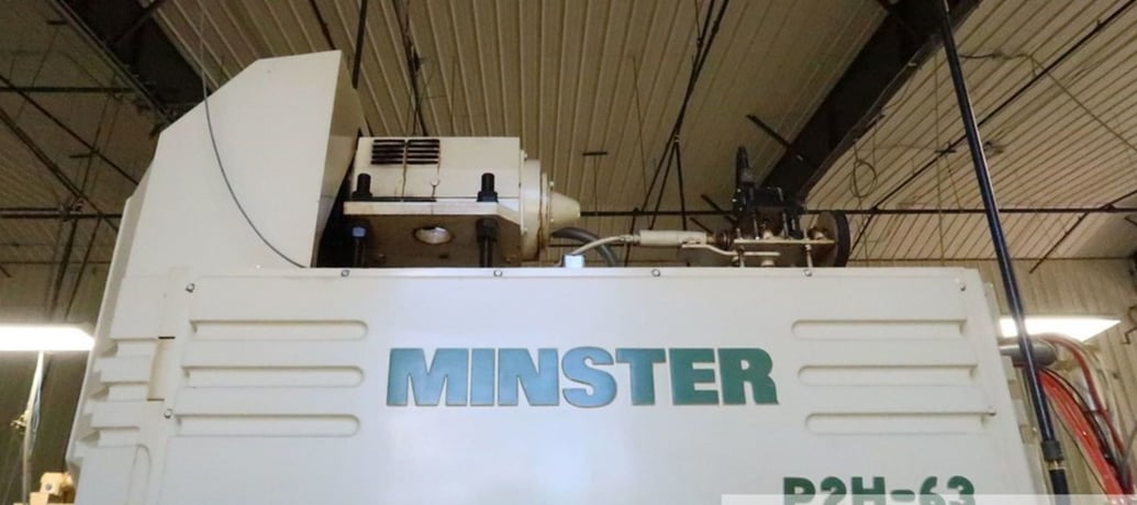 71 Ton, Minster #P2H-63-39, high speed press, 1.97" stroke, 2.95" adj., 400 SPM, 39.4" x 24.8" bed, Minster - Image 9