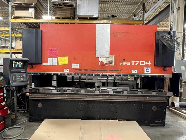 187 Ton, Amada #HFB-170-40, 14' overall, 148" between housing, 7.08" stroke, 16" throat, 17.71" open, 8-Axis - Image 1