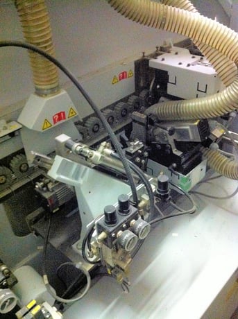 Brandt #KDN-210-B, Edgebander, 1/8" Edge, 2" panel thickness, 2.3" min. panel width, 5-1/2" min. length, 2008 - Image 6
