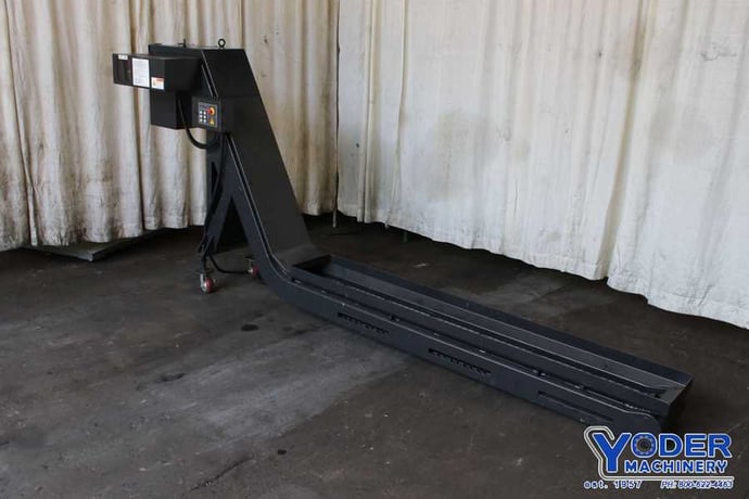 9" x 84" ShinJin MT Tech #KFC5600C, inclined chip conveyor, side hinge, 1/4 HP, #75472 - Image 2