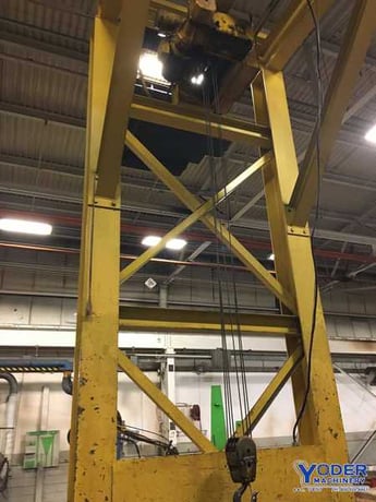 5 Ton, Pittsburgh single leg gantry crane, 21' span, 15' under hook, #67228 - Image 3