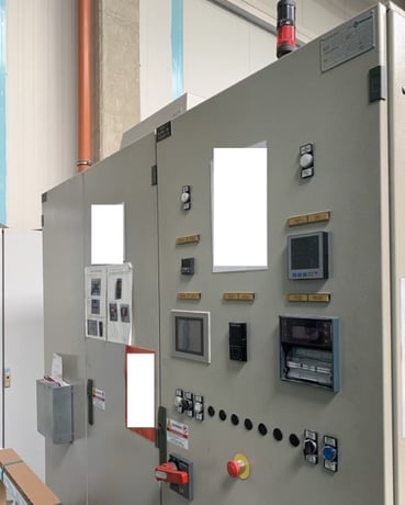 Keraglass #HST-32/70, glass tempering furnace, 2 pieces loading trollrys, 3210 x 7000 mm size, 425 kW, 2008 - Image 10