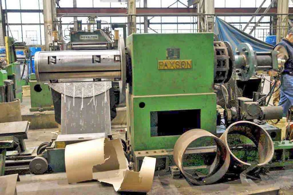 36" x 4" Paxson, slitting line, 30000 lb., 16" - 20" ID - Image 4