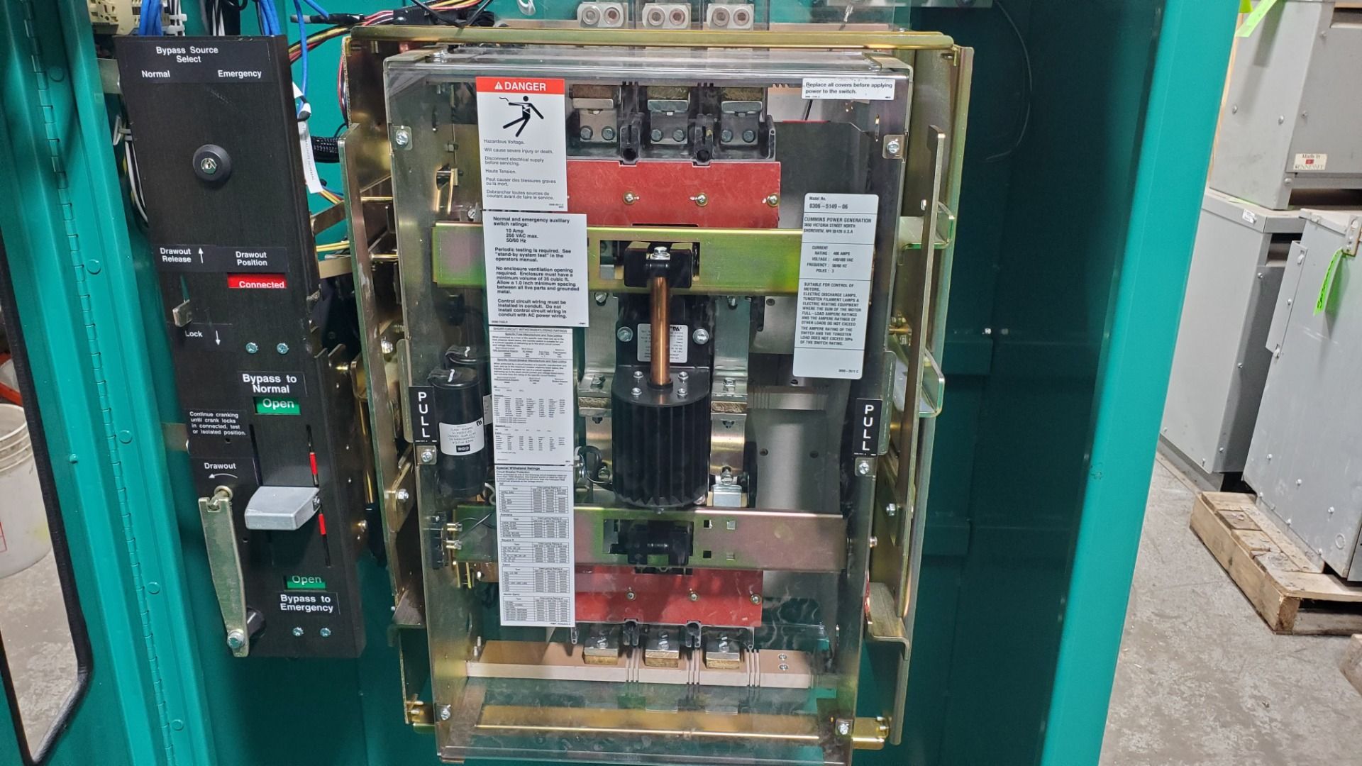 400 Amp. Cummins BTPCC-1758916, bypass/isolation automatic transfer switch, 3-poles, 480 Volts, 2017 - Image 4