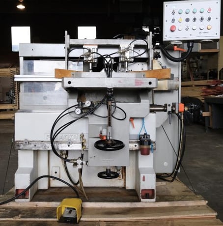 Bacci #TTF-1, Miter/Mortise/Tenon Door Machine, 45 deg miter frame door production, 3 HP w/400 mm blade - Image 1