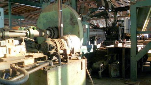 Cargate D-860, Venner Lathe, 8'-6" L x 5' diameter log, 4" inner spindle, 8" & 11" outer, 5' wheel, 6-knife - Image 5