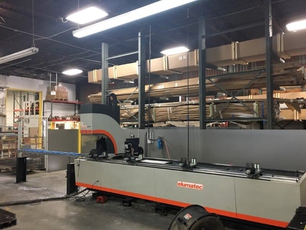 Elumatec #SBZ-122, Profile Machining Center, 3850 mm X, 350 mm Y, 280 mm Z, 60 MPM X, 30 MPM Y & Z, 24000 - Image 1