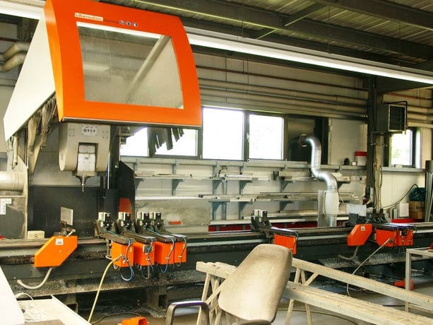Elumatec #SBZ-150, Profile Machining Center, 7800 mm X, 39" Y, 25" Z, 230 FPM X, 131 FPM Y & Z, 3.94" cutting - Image 1