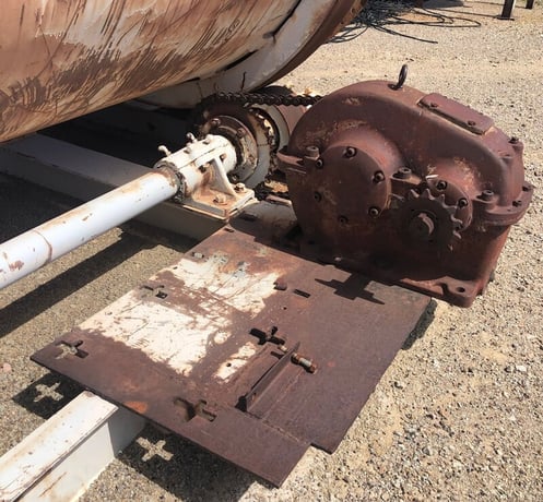 7' x 16' Agglomerator, skid mounted, 8" W rollers, roller guards, discharge trommel, motor & gearbox chain - Image 8