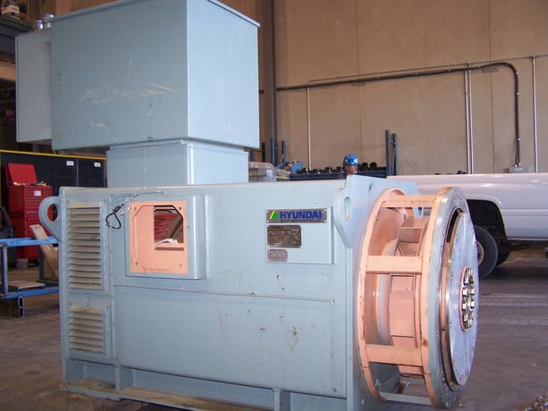 1000 KW Hyundai, Induction generator set, S/N 3468rm-1548001, 1200rpm, 480 Volts - Image 1
