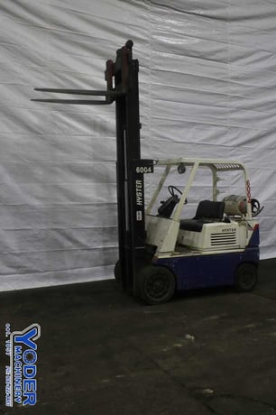 5000 lb. Hyster, LP gas forklift, 112" lift height, 46" x5"forks, 2 stage mast,,#75154 - Image 10