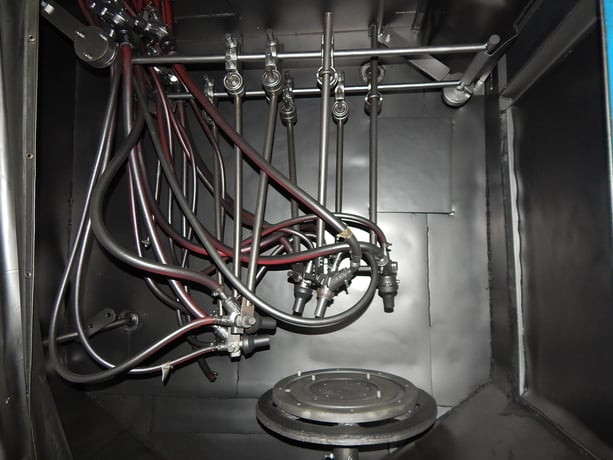 24"/42" Grit Blast System, 24"/42" dia x 36" H, 8 nozzle, media reclaim - Image 2