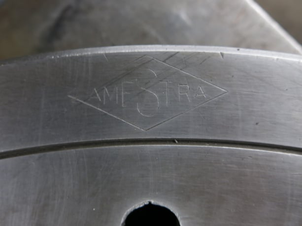 24" Amestra, 4 Jaw Lathe Chuck, Plain Back Hollow Chuck, 3 7/8 thick, 3 3/8 hole, 4 11/16 Center to Center - Image 4