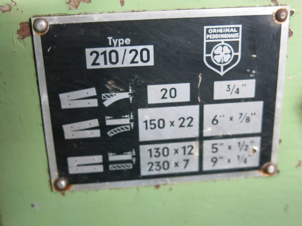 6" x 6" x 1/2" Peddinghaus #210/20, mechanical ironworker, 10"- 20 lb. C-channel, 9" 20 lb. I-Beam - Image 3