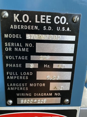 7" x 14" K.O. Lee #S714-H, hydraulic feed surface grinder, 6" x 12" electromagnetic chuck - Image 9