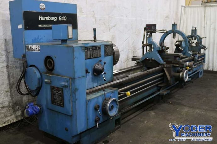 33" x 168" Hamburg #840, engine lathes, 33" swing over ways, 20" swing over cross slide, hard ways, thread - Image 3