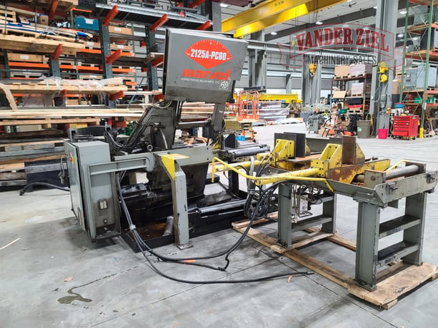 20" x 25" Marvel #E2125PC, vertical tilt frame band saw, 1.25" x .042" x 176" blade, 50-475 FPM, #15638 - Image 4