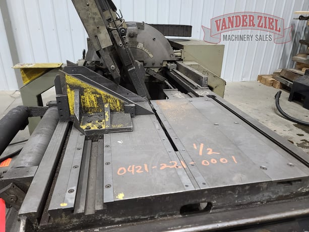 20" x 25" Marvel #E2125PC, vertical tilt frame band saw, 1.25" x .042" x 176" blade, 50-475 FPM, #15638 - Image 6