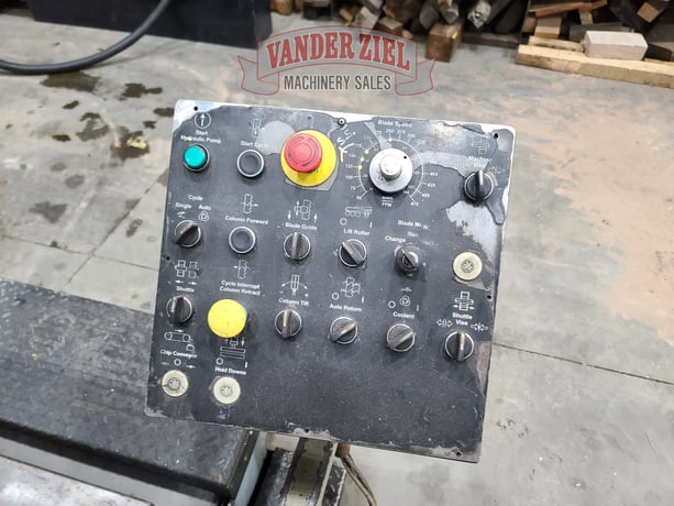 20" x 25" Marvel #E2125PC, vertical tilt frame band saw, 1.25" x .042" x 176" blade, 50-475 FPM, #15638 - Image 8