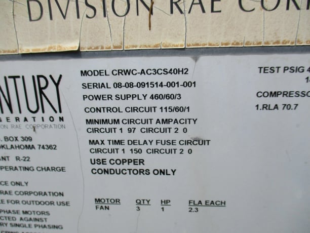 400 Ton, Century #CRWC-AC3CS40H2, chiller, air cooled, water cooled - Image 4