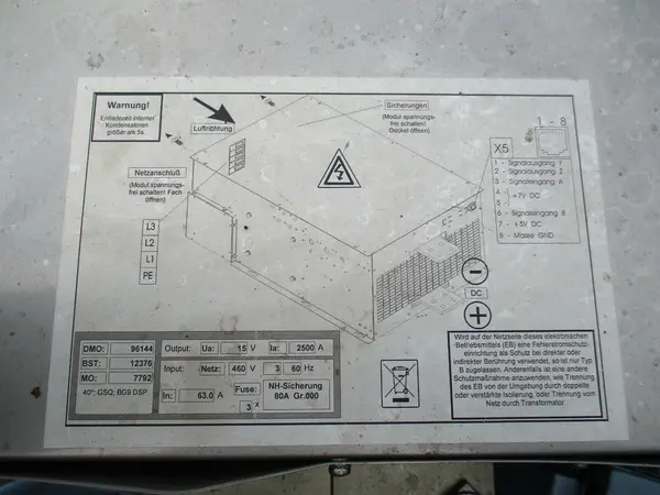 2500 Amp., 6 VDC, 480 VAC, Plating Electronic GMBH, power stations PE 3000, plating power supply - Image 4
