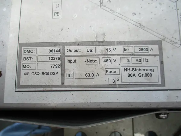 2500 Amp., 6 VDC, 480 VAC, Plating Electronic GMBH, power stations PE 3000, plating power supply - Image 5