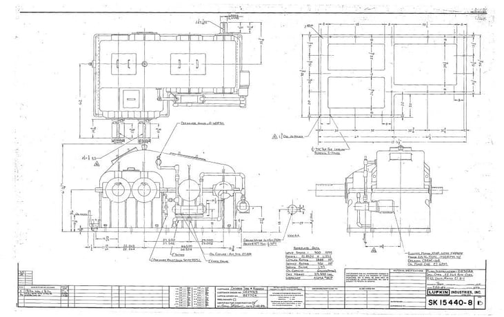 Lufkin #D890AH, double reduction horizontal parallel shaft mixer speed reducer, s/n 6762 - Image 8