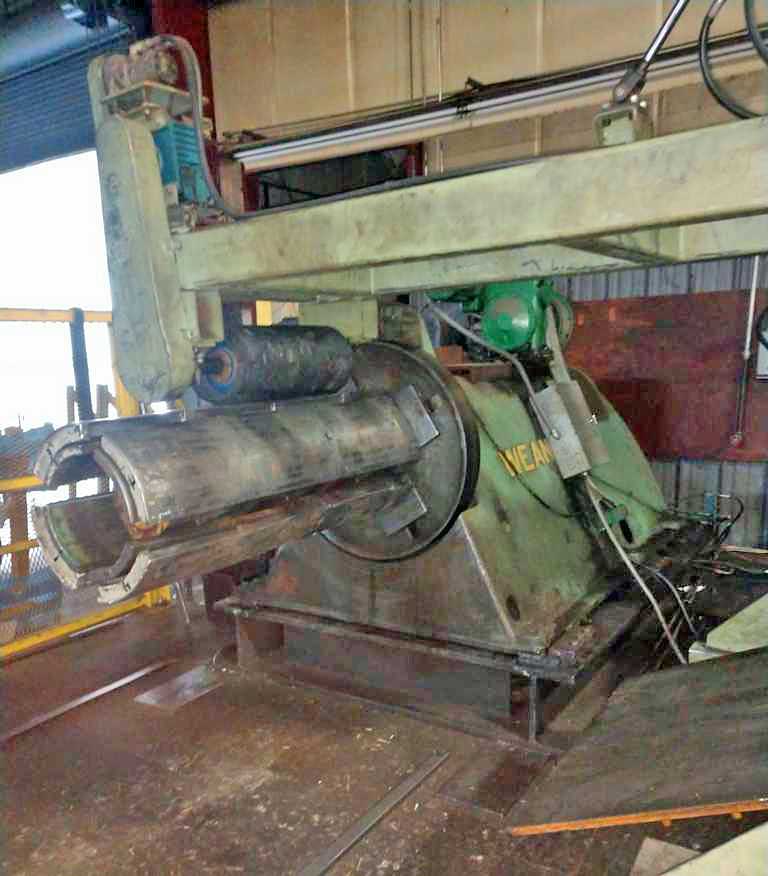 48" x 7" Wean, slitting line, 25000 lb., hydraulic pushoff, powered rotation, manual clamp & expansion - Image 7