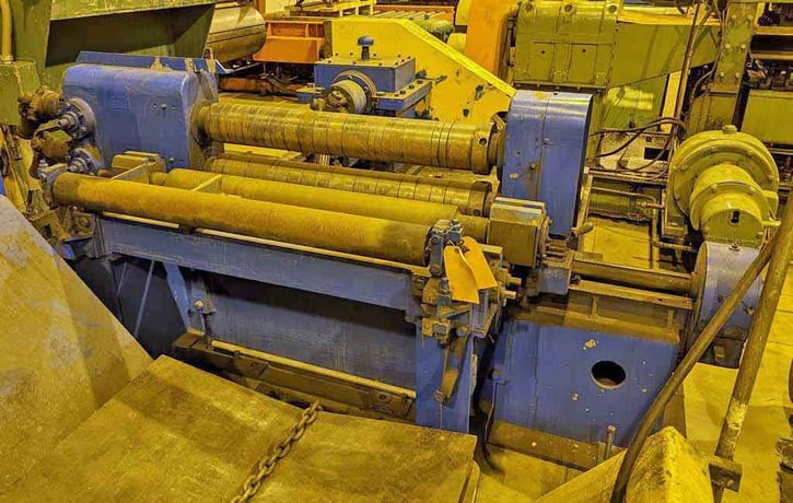36" x 4" Stamco, slitter head, 32.5" passline height, entry passline roll, entry side guide - Image 1