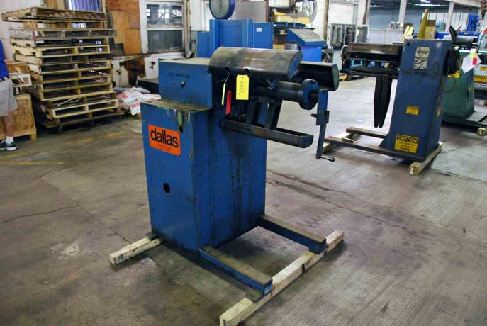 2500 lb. Dallas Industries, motorized coil reel, 12" width, 48" outside dimensions, 16"-20" ID, electric - Image 3