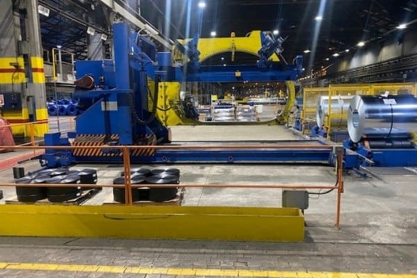 Samuel Strapping Systems #MEC-DAGI-1800, automated coil wrapping machine, 2014 - Image 4
