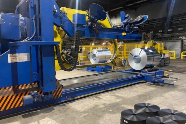 Samuel Strapping Systems #MEC-DAGI-1800, automated coil wrapping machine, 2014 - Image 5