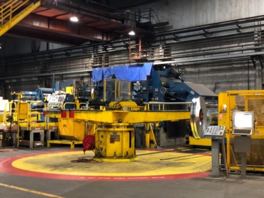 60" x .187" Braner, turret slitting line with 72" x 10k Stamco packaging, 40000 lb. - Image 3