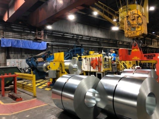 60" x .187" Braner, turret slitting line with 72" x 10k Stamco packaging, 40000 lb. - Image 6