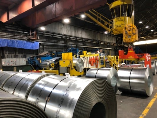60" x .187" Braner, turret slitting line with 72" x 10k Stamco packaging, 40000 lb. - Image 7