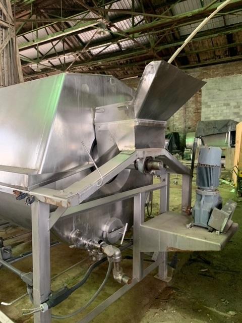 Hughes #16x48, Rotary Blancher, 304 Stainless Steel contact parts, with 48" x 187" perforated drum, 3 HP - Image 4