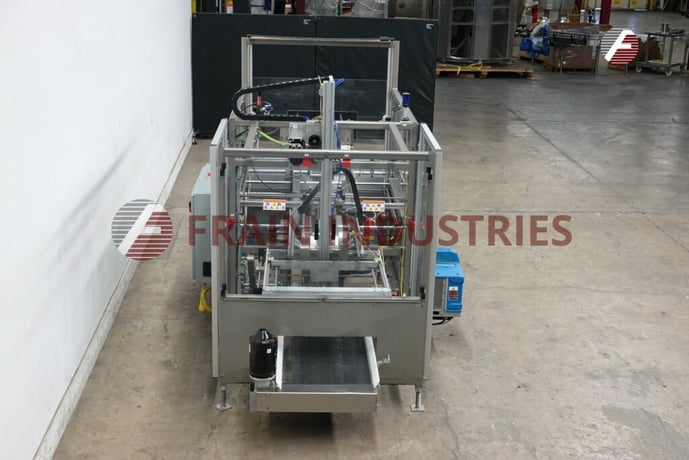 Combi America #HTF, automatic Stainless Steel tray erector hot melt sealer, max 15 trays/minute, mounted on - Image 3