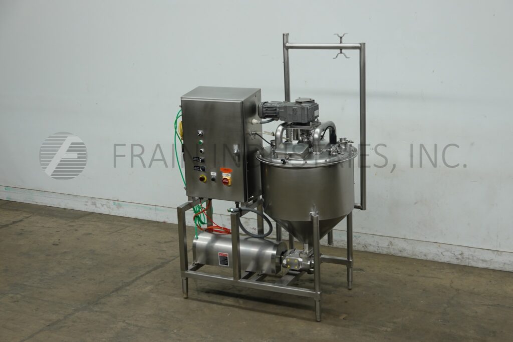 Cherry Burrell, 304 Stainless Steel single wall mixing tank, 30" dia. with 18" straight wall, 3/4 HP, flip up - Image 1