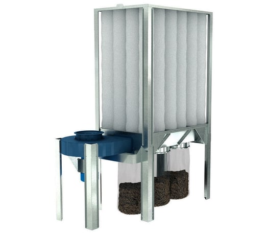 2000 cfm Nederman #S-500, bag house dust collector, 5 HP, 1750 RPM, 2 plastic waste collection bag, 2026, new - Image 1