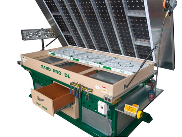 Sandman #DL9648, downdraft sanding table, 48" x 96" x 36" H table, 6 extended surface pleated filters, 1/2" - Image 2