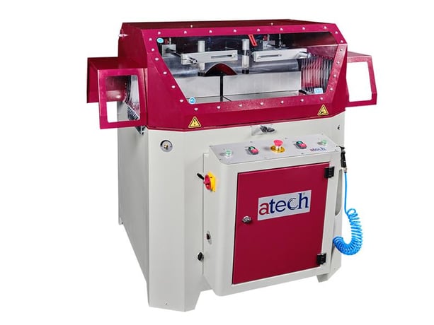 22" Atech #CRATER-06-A-550, pneumatic miter upcut saw, 5.5 HP, two-hand anti-tie-down button actuation, cast - Image 1