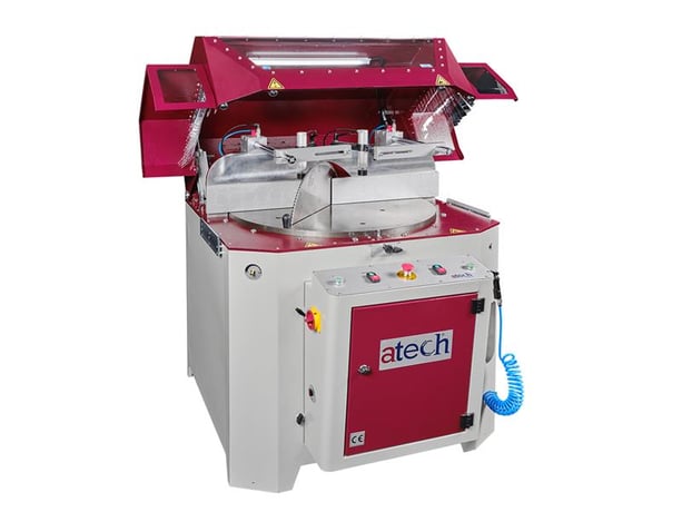 22" Atech #CRATER-06-A-550, pneumatic miter upcut saw, 5.5 HP, two-hand anti-tie-down button actuation, cast - Image 2