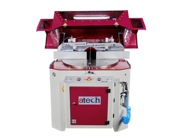 22" Atech #CRATER-06-A-550, pneumatic miter upcut saw, 5.5 HP, two-hand anti-tie-down button actuation, cast - Image 4