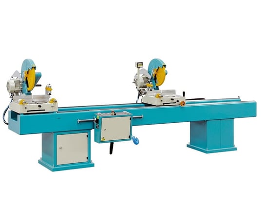 16" Atech #NORMA-02-SA, pneumatic double miter, (2) 16" diameter circular saws, solid, heavily constructed - Image 1